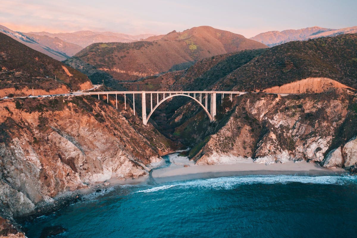 Pet transportation in California - Big Sur Pacific coastline